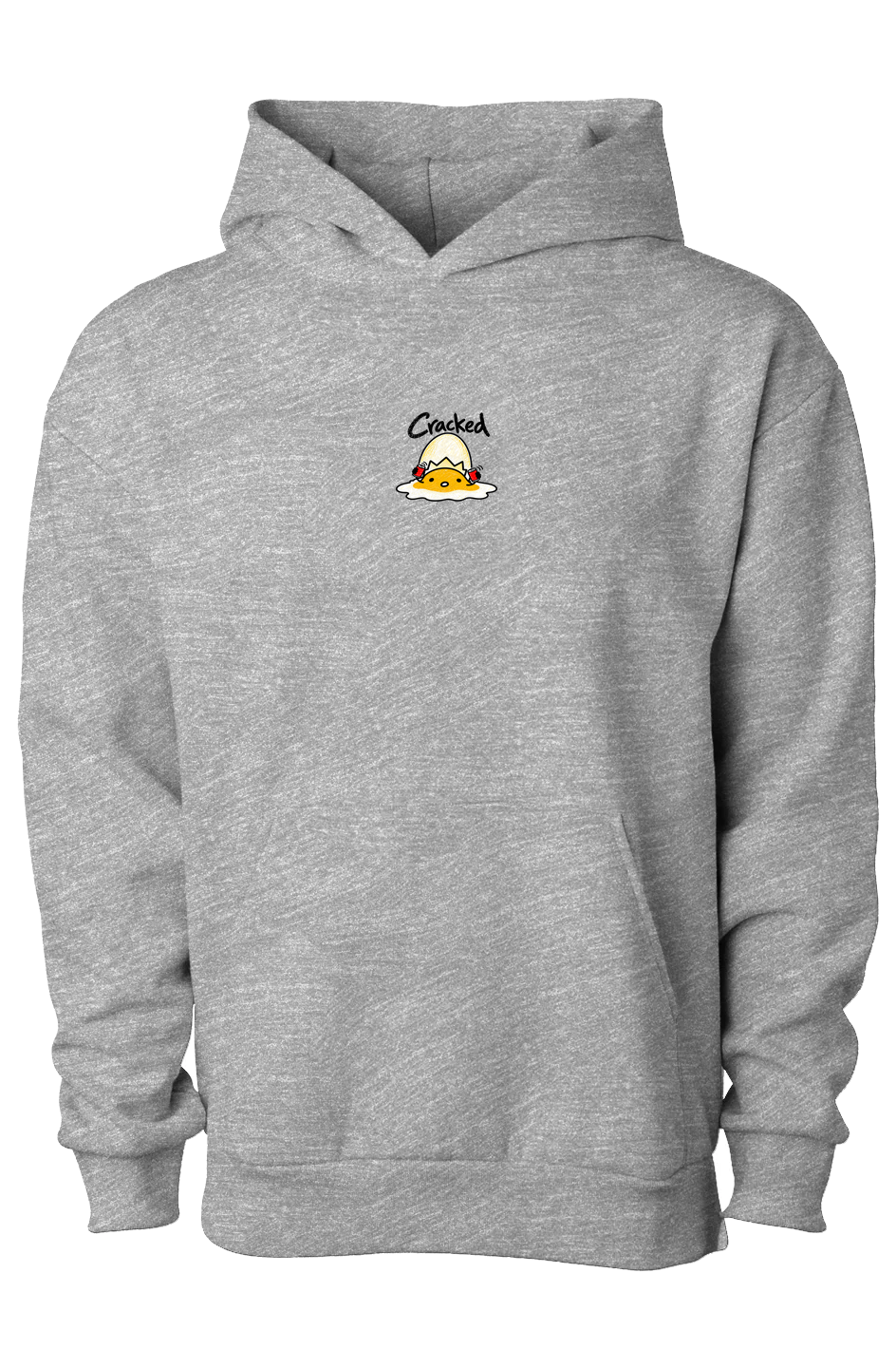 Cracked derp hoodie, grey heather
