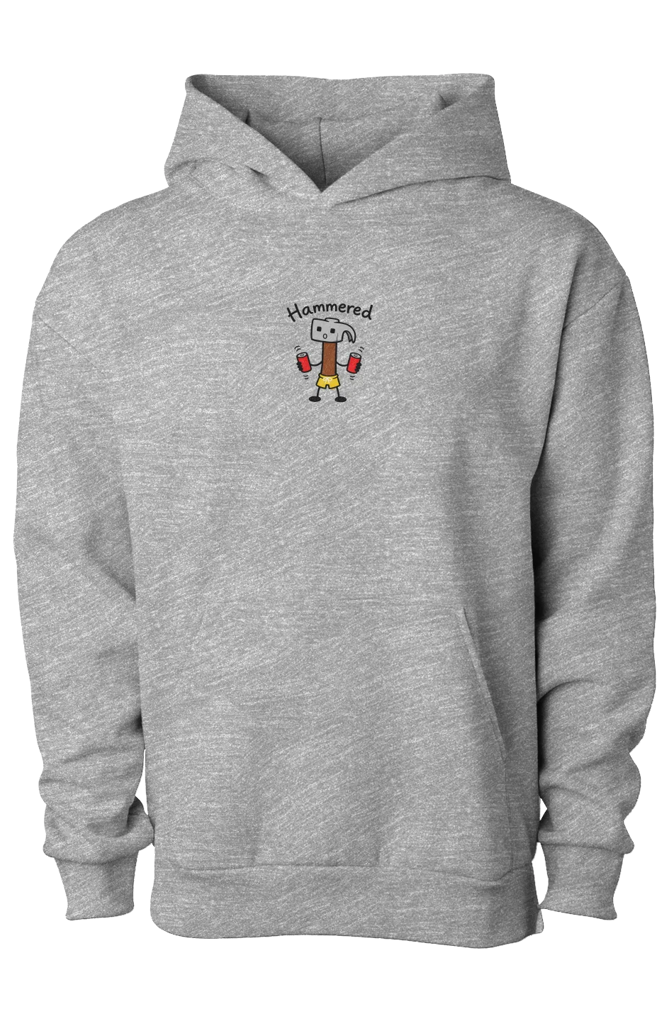 Hammered derp hoodie, grey heather