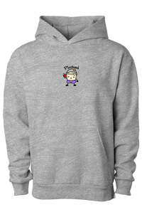 Plastered derp hoodie, grey heather