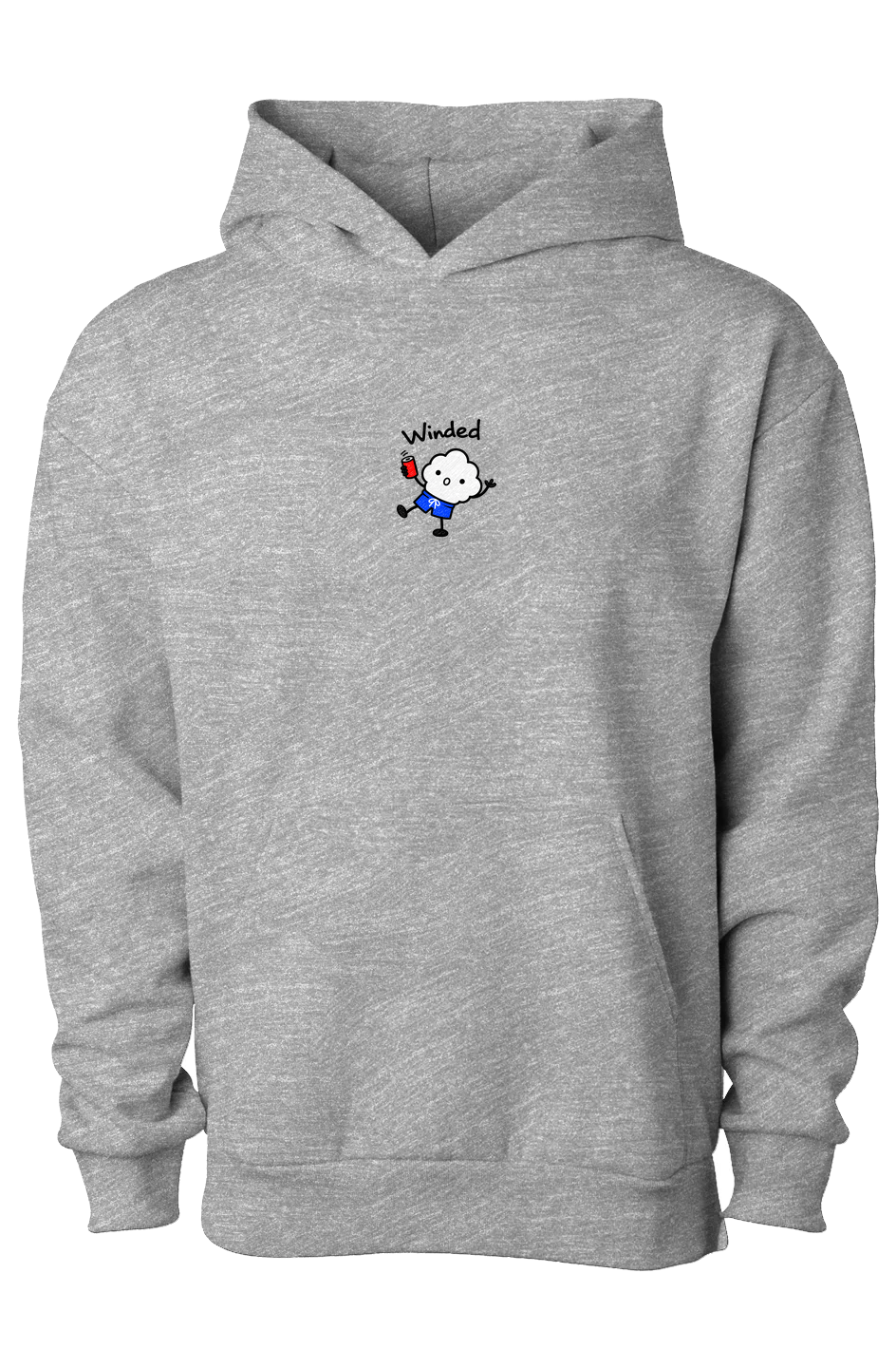 Winded derp hoodie, grey heather