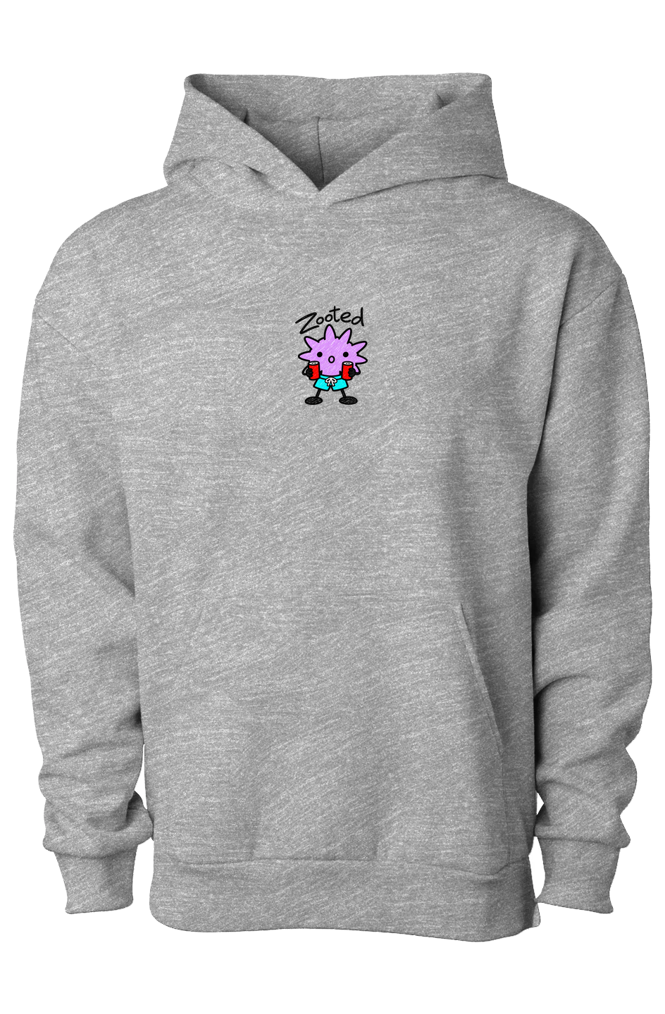 Zooted derp hoodie, grey heather