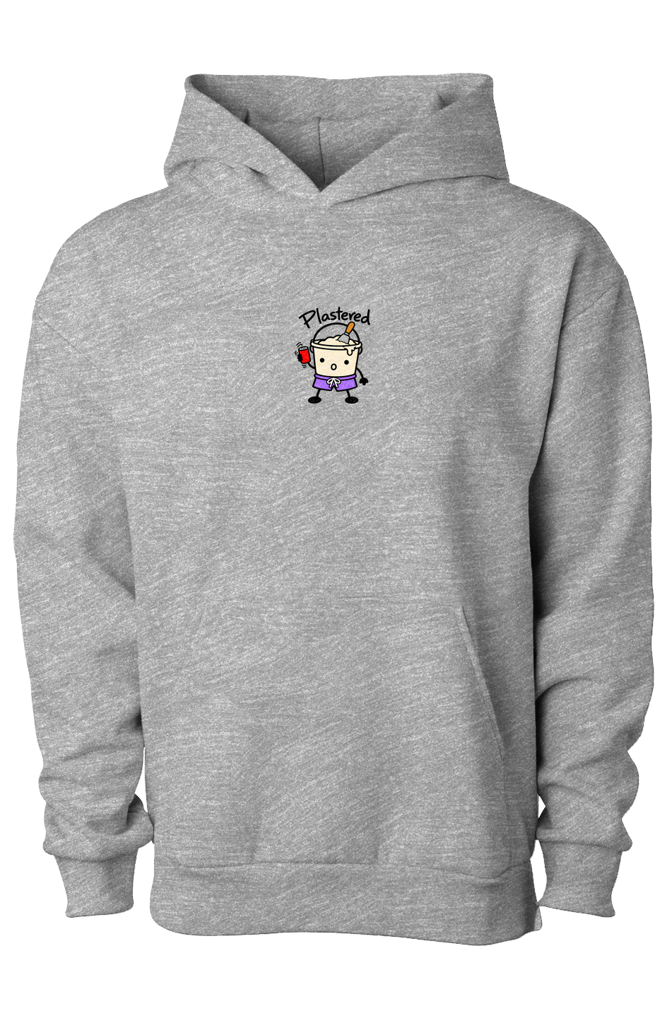 Plastered derp hoodie, grey heather