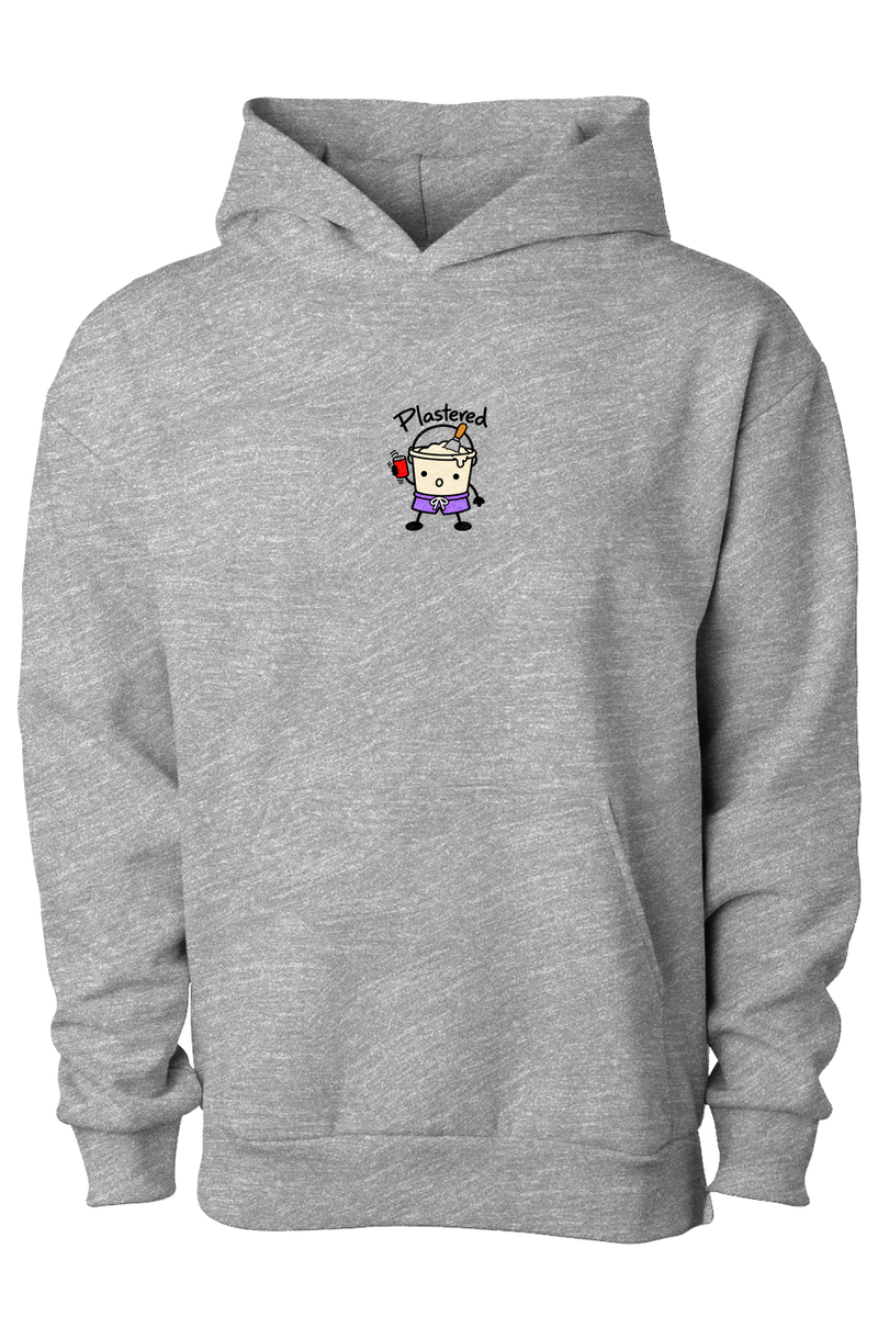 Plastered derp hoodie, grey heather
