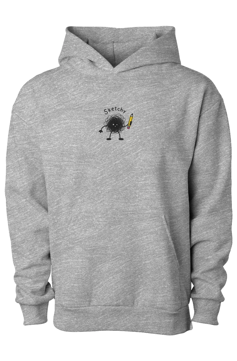 Sketchy derp hoodie, grey heather