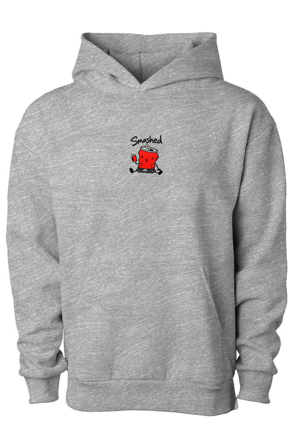 Smashed derp hoodie, grey heather