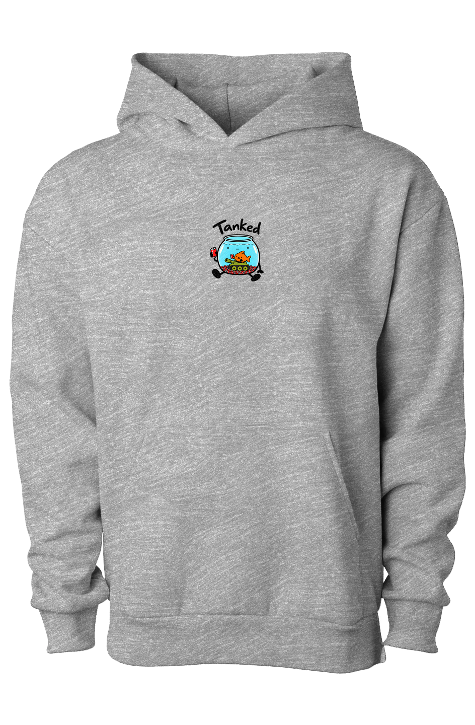 Tanked derp hoodie, grey heather