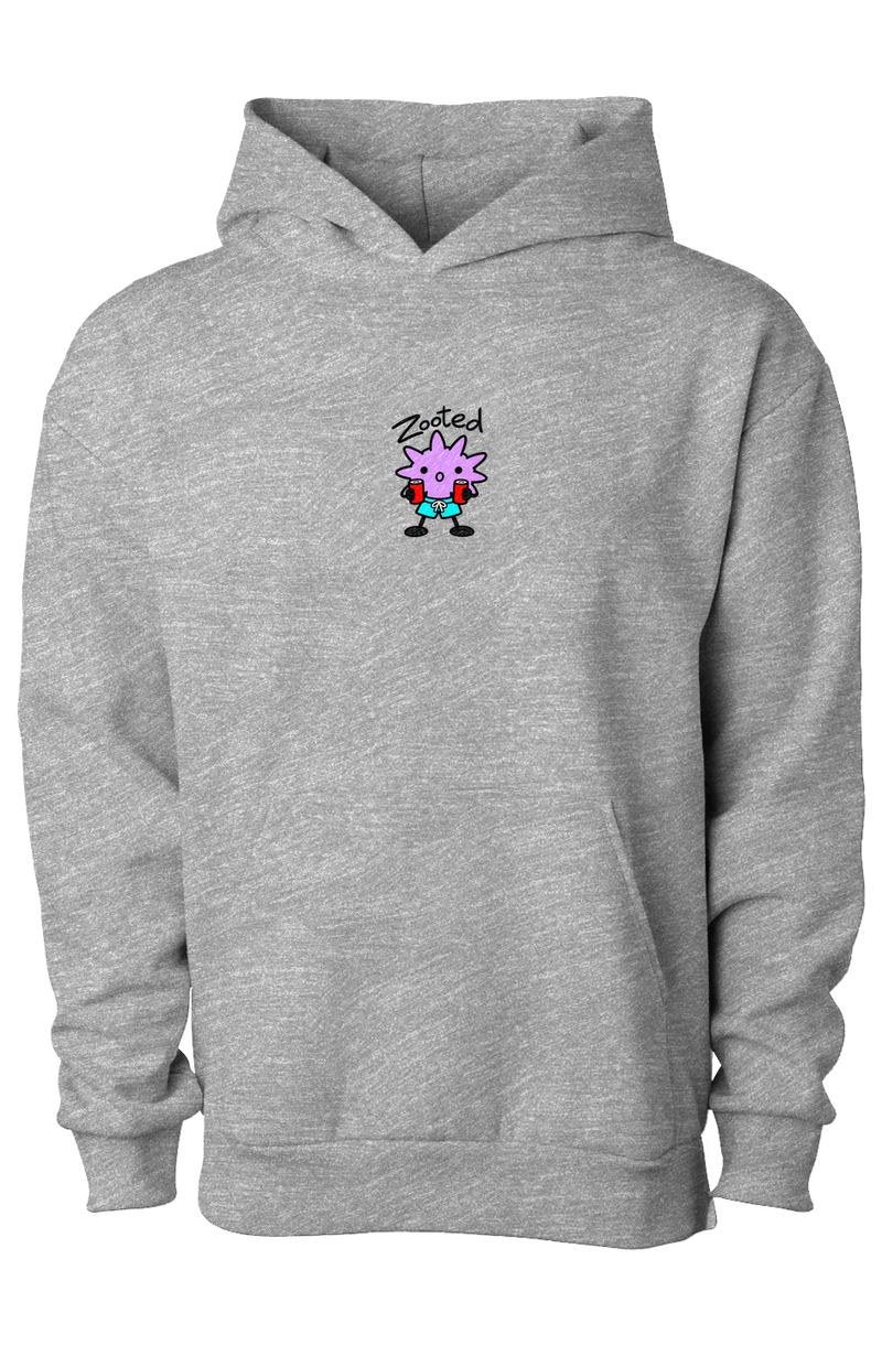 Zooted derp hoodie, grey heather